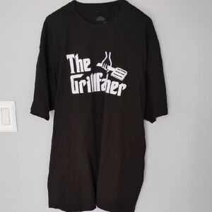 Black "The Grillfather" Graphic T-Shirt -  XXL - Perfect For Father's Day